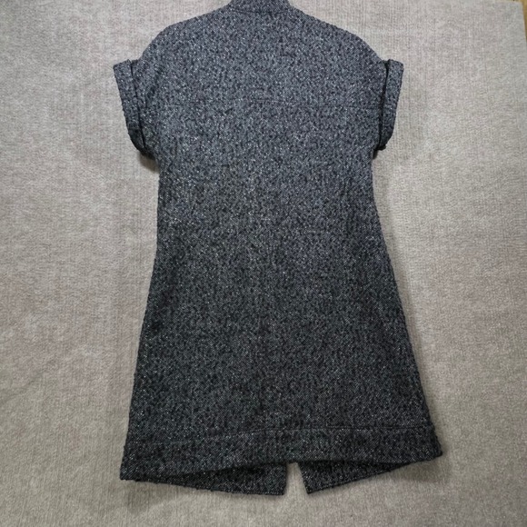 Karl Lagerfeld Tweed Zip Front Wool Blend Sheath Dress / Vest Black White Size L - Picture 6 of 9